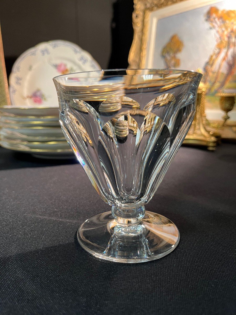 8 grands verres à eau en cristal de Baccarat, modèle Talleyrand-photo-3