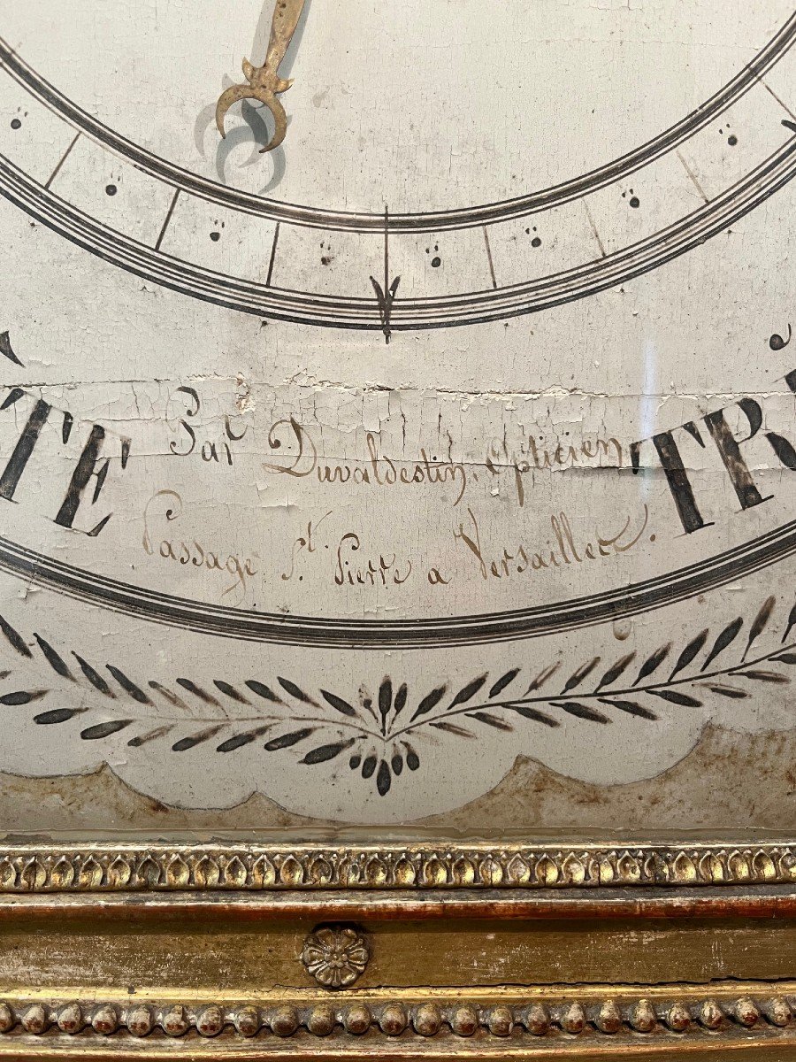 Grand baromètre en bois doré -photo-4