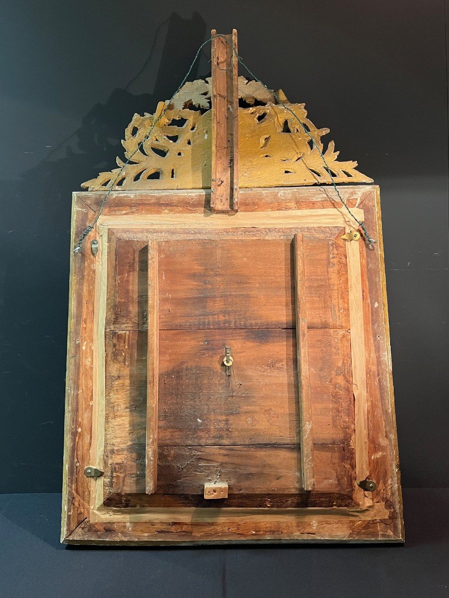 Grand baromètre en bois doré -photo-8