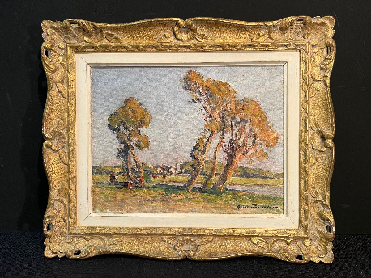 Landscape Of Normandy Signed André Prévot-valéri 