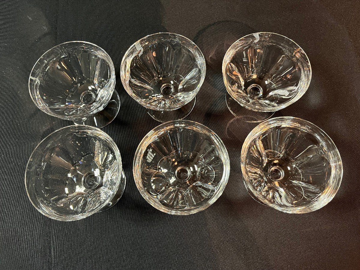 6 coupes à champagne en cristal de Baccarat, modèle Talleyrand-photo-4