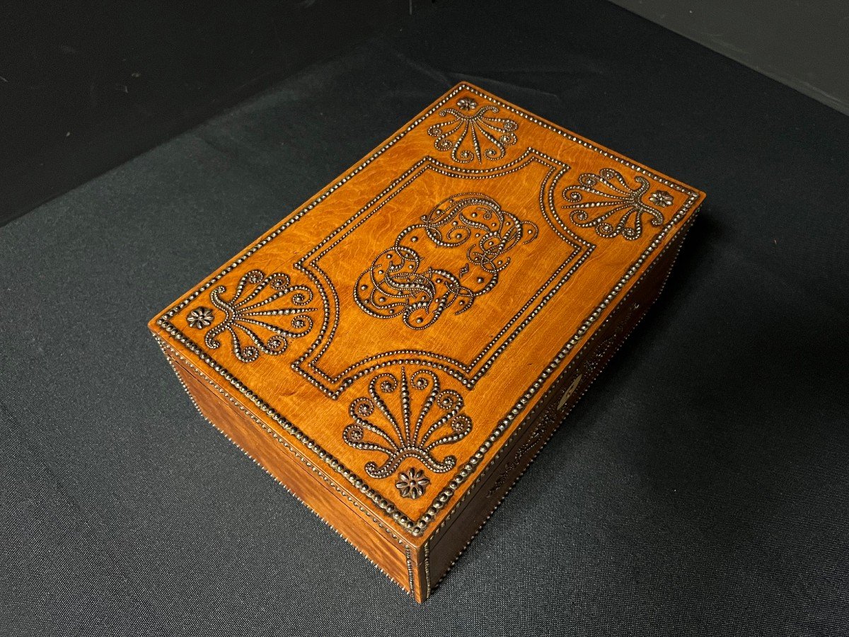 Studded Box From France - Charles X Period -photo-7