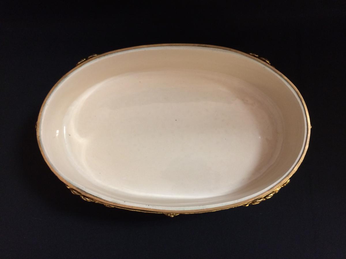 Planter Cup Earthenware With A Gilt Bronze-photo-2