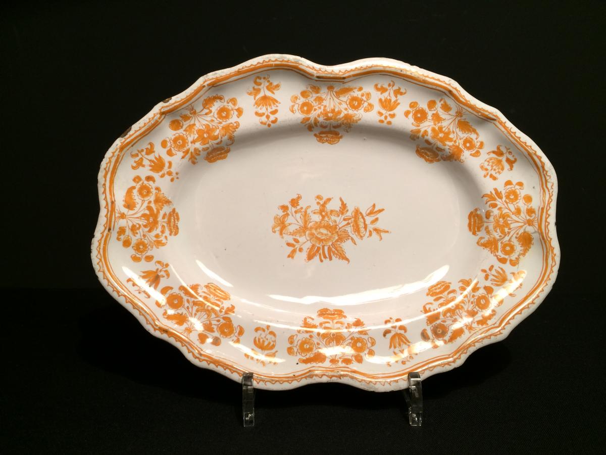 Dish In Earthenware, Moustiers, 18th Century-photo-2