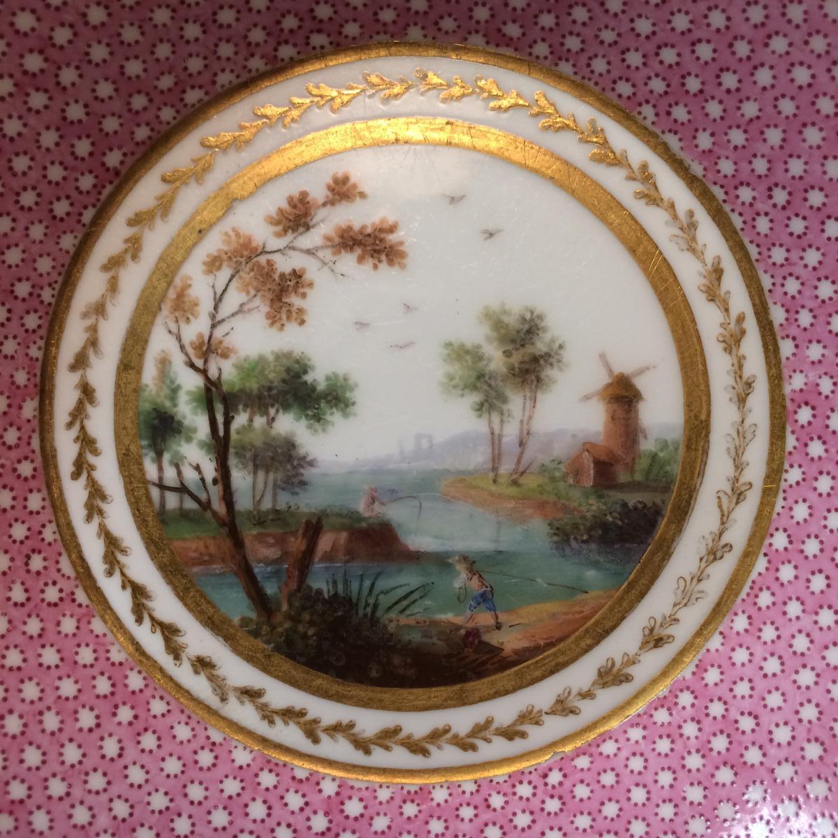 Porcelain Cup Saucer In Sèvres Porcelain-photo-2