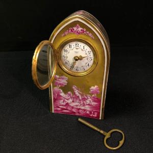 Porcelain Clock, Dial Signed Appay Paris, Marked On The Back "sèvres VII"