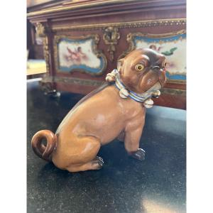 Meissen-style Porcelain Pug