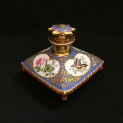 Perfume Bottle In Paris Porcelain From 19th Century