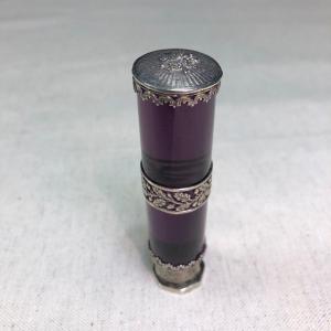 Mauve Crystal Seal And Silver Mount