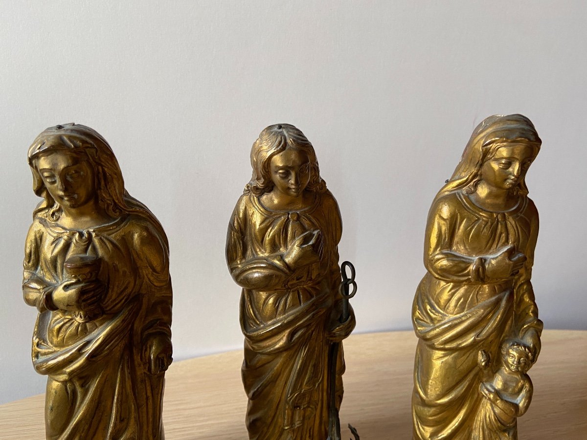 3 Statuettes: The Theological Virtues 17 Century-photo-3