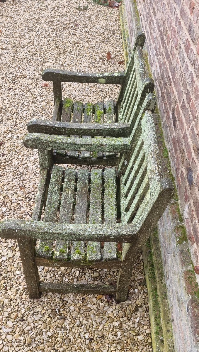 Paire De Fauteuils De Jardin En Teck-photo-2