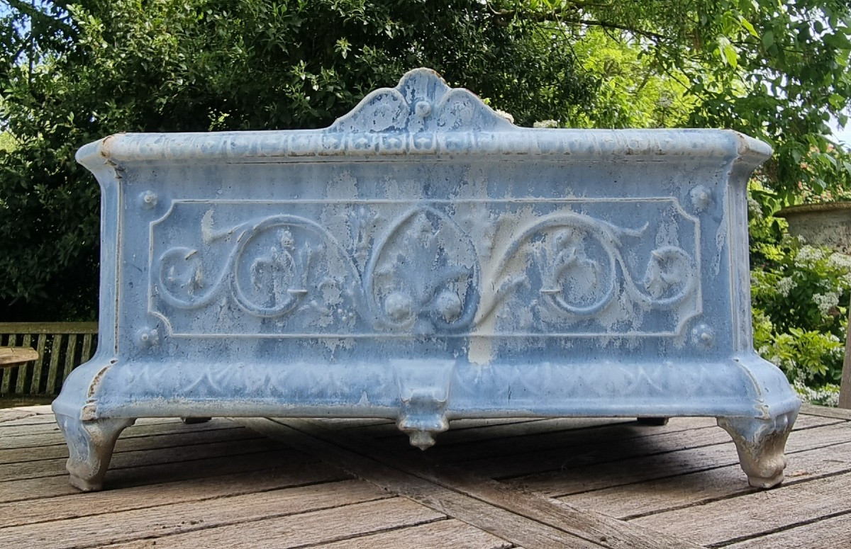 Large Enameled Cast Iron Planter...