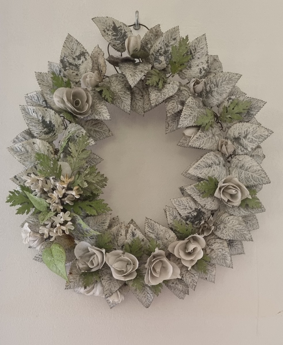 Couronne de Feuilles en Zinc....circa  XIXîèm