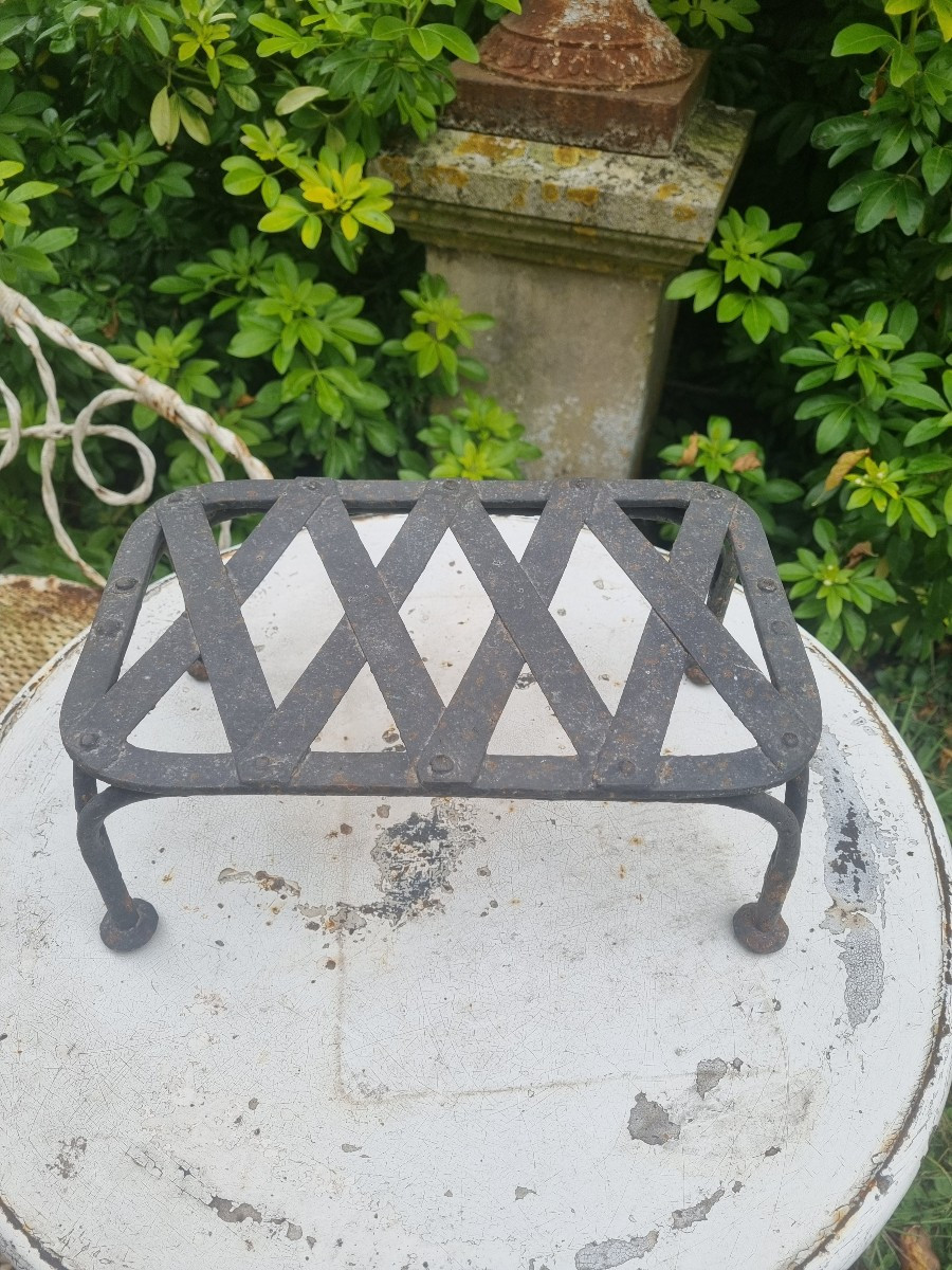 Wrought Iron Footrest..... 19th Century-photo-2