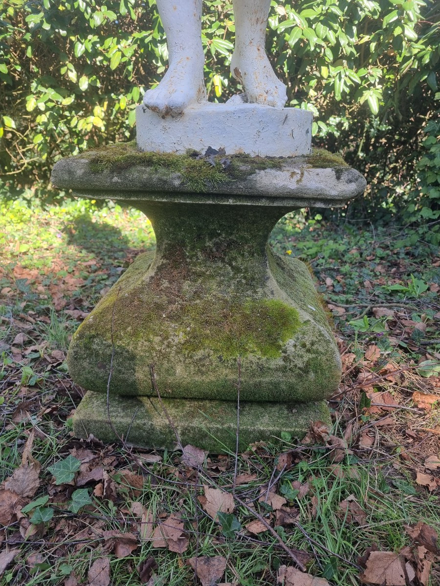 Statue en fonte de fer...Porte torchère-photo-4