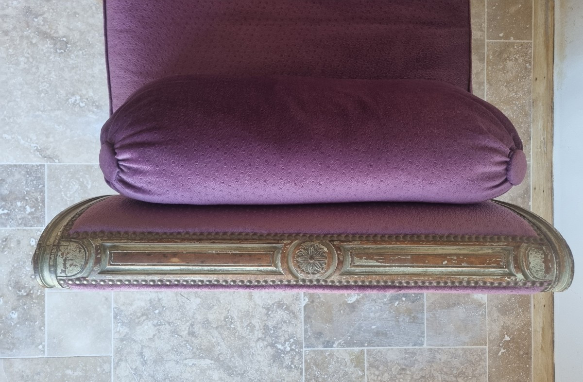 Banquette ottomane d'époque louis xvi-photo-3