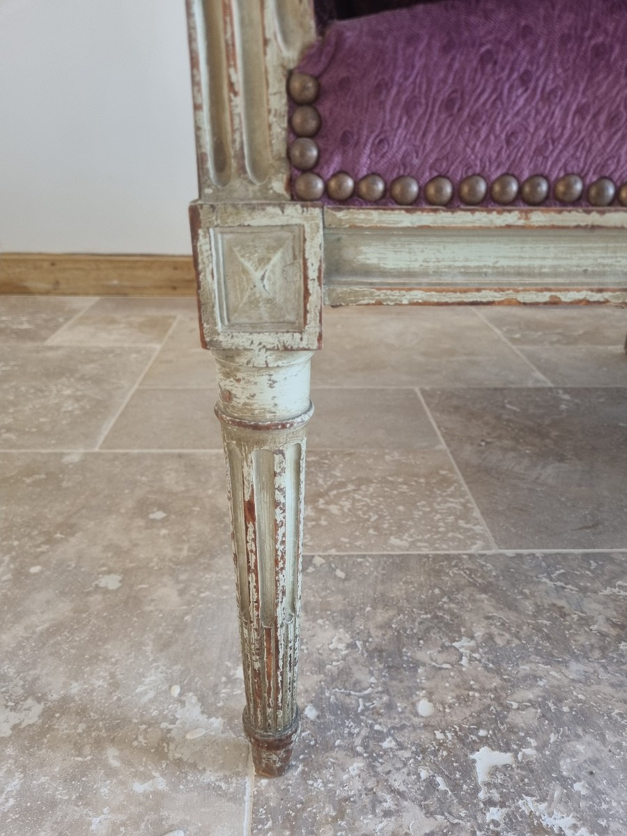 Banquette ottomane d'époque louis xvi-photo-4