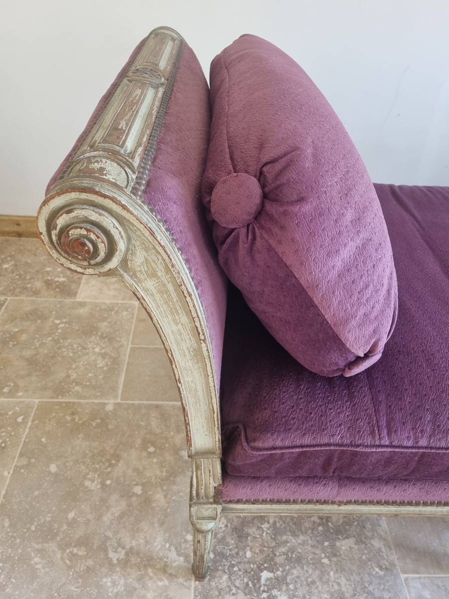 Banquette ottomane d'époque louis xvi-photo-2