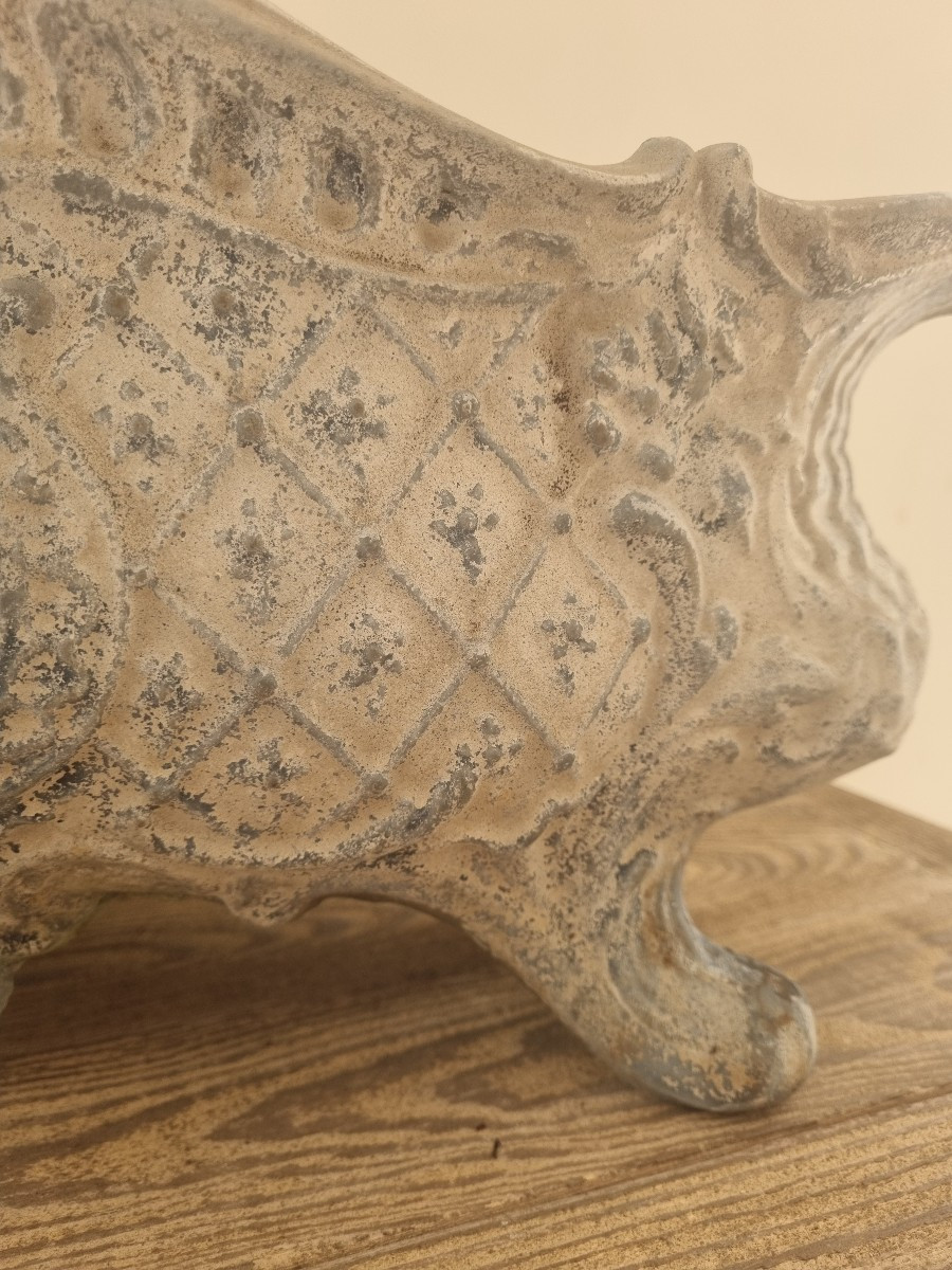 Pair Of Enamelled Cast-iron Planters.-photo-3