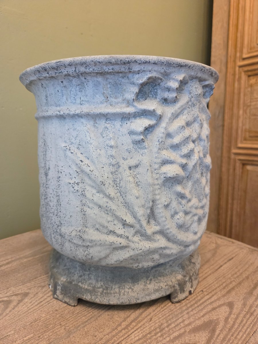 Enameled Cast Iron Garden Vase-photo-2