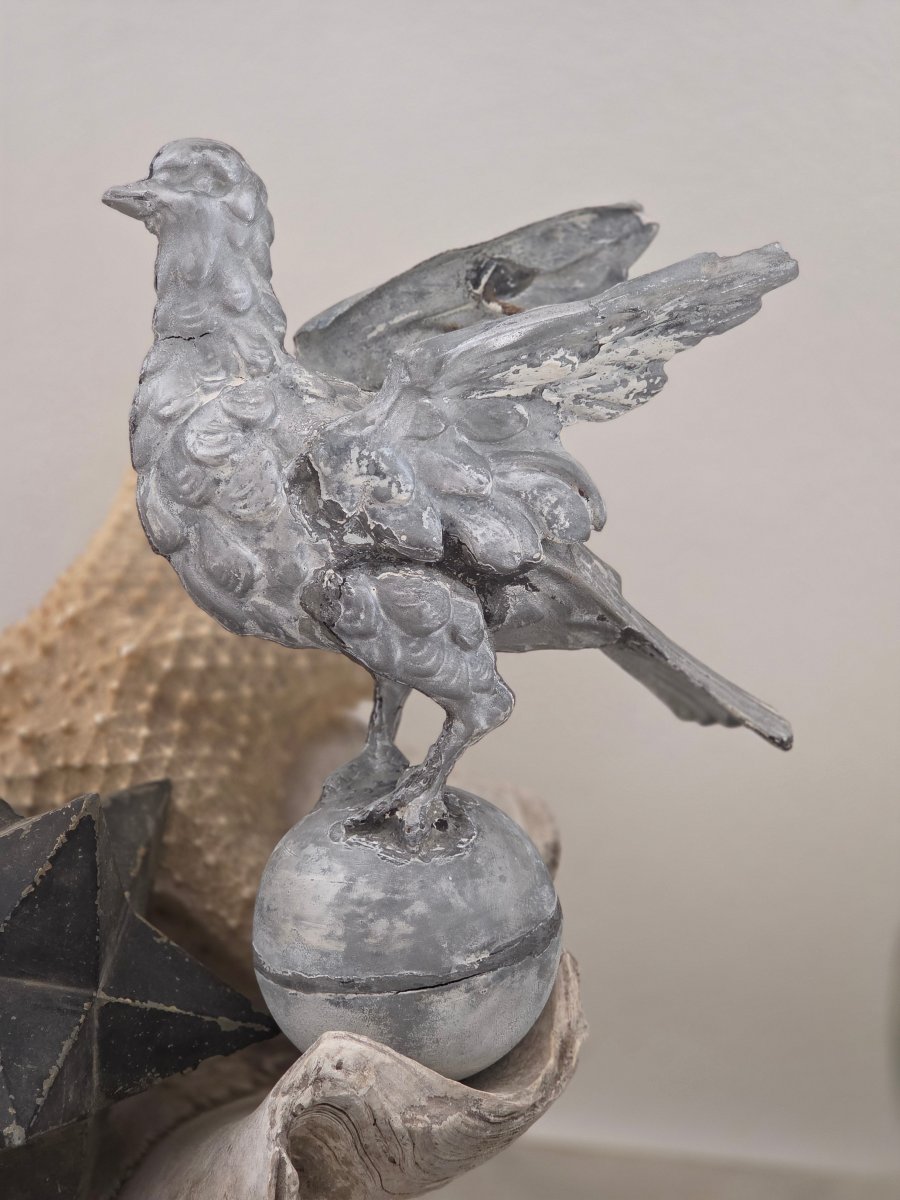 Zinc Pigeon Ridge Cap... 19th Century