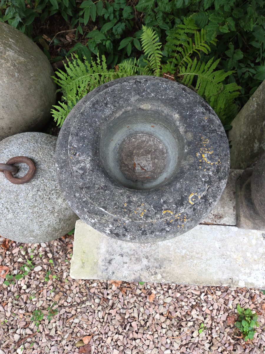 Paire de vases de Jardin en Pierre Bleue-photo-4