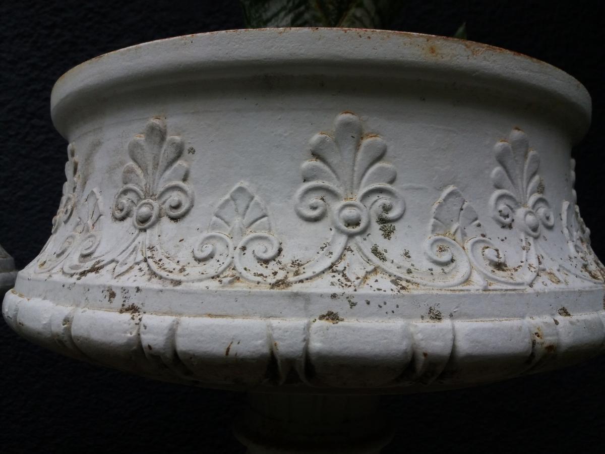Paire De Vases En Fonte...-photo-2
