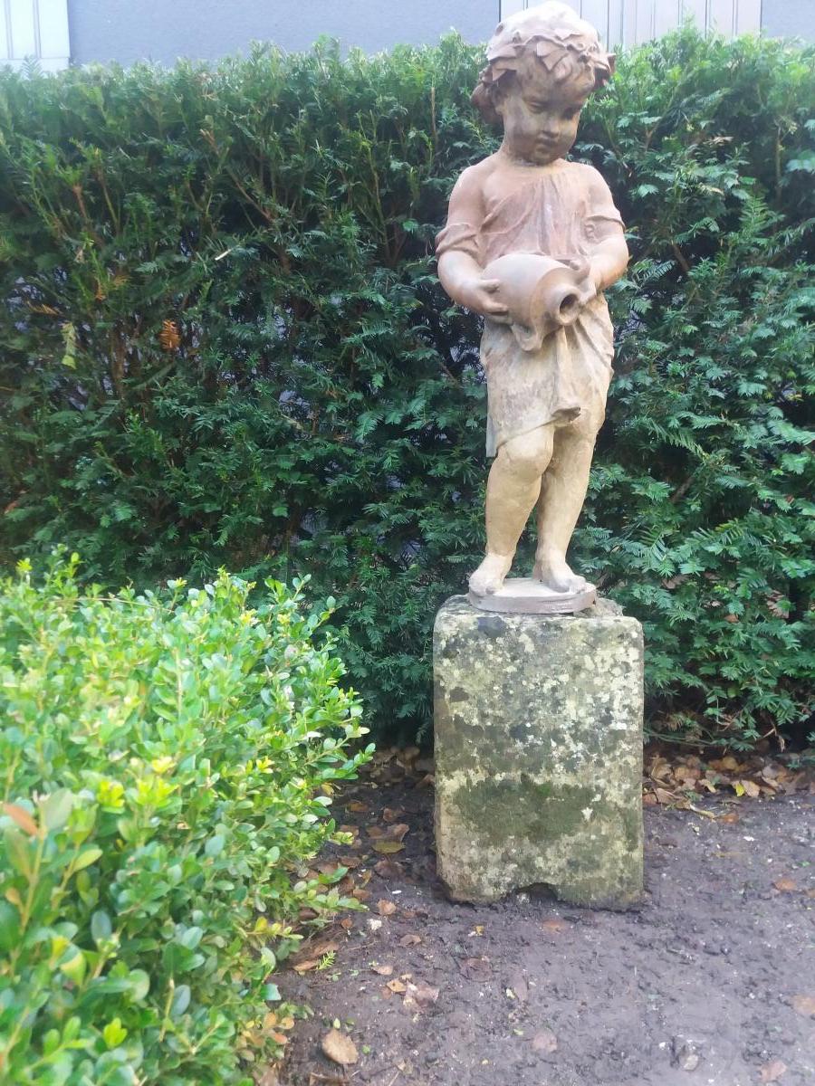 Statue De Jardin En Fonte De Fer Du Val d'Osne...vers 1850