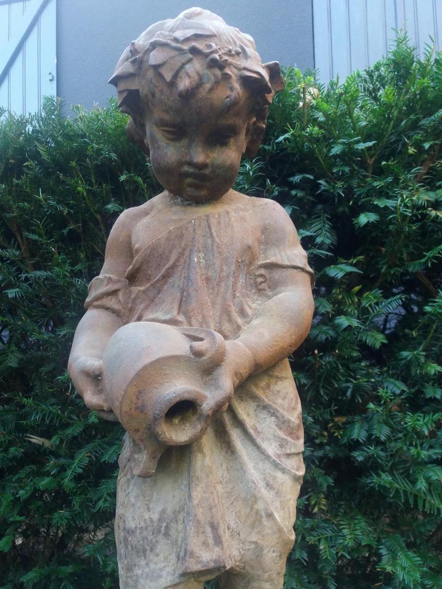 Statue De Jardin En Fonte De Fer Du Val d'Osne...vers 1850-photo-3