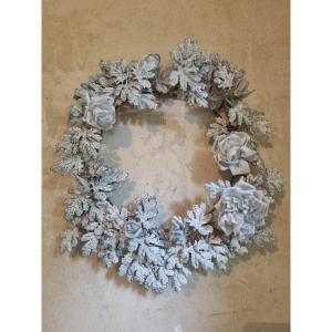 Wreath Of Leaves In Zinc....circa 19th Century