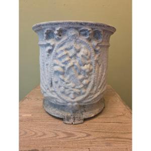 Enameled Cast Iron Garden Vase