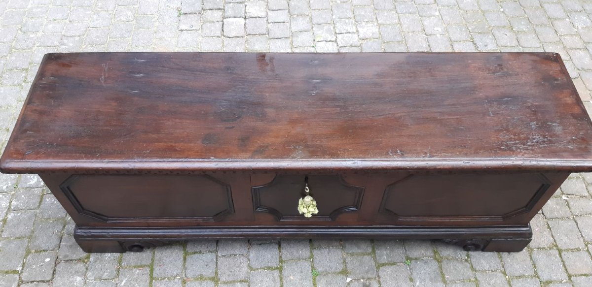Antique 17th Century Emilian Walnut Chest-photo-1