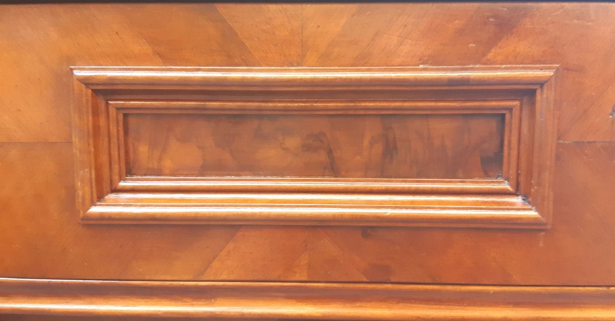 Commode Empire ancienne en noyer avec bureau à abattants-photo-2