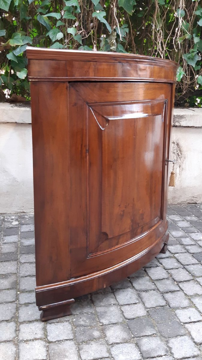 Armoire d'angle émilienne ancienne de forme ondulée-photo-7