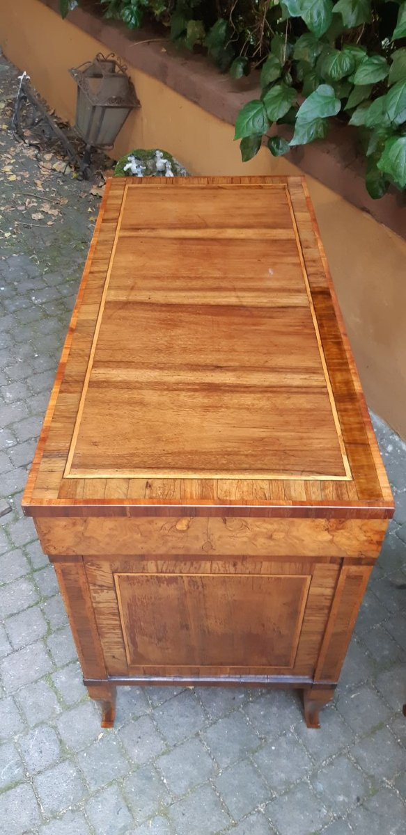 Pair Of Antique Louis XVI Emilian Chests Of Drawers With 18th-century Threads-photo-4