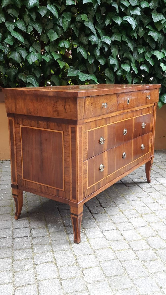 Pair Of Antique Louis XVI Emilian Chests Of Drawers With 18th-century Threads-photo-7