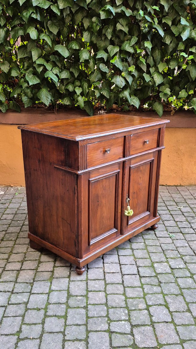 Small Antique Pine Sideboard From The 19th Century-photo-2