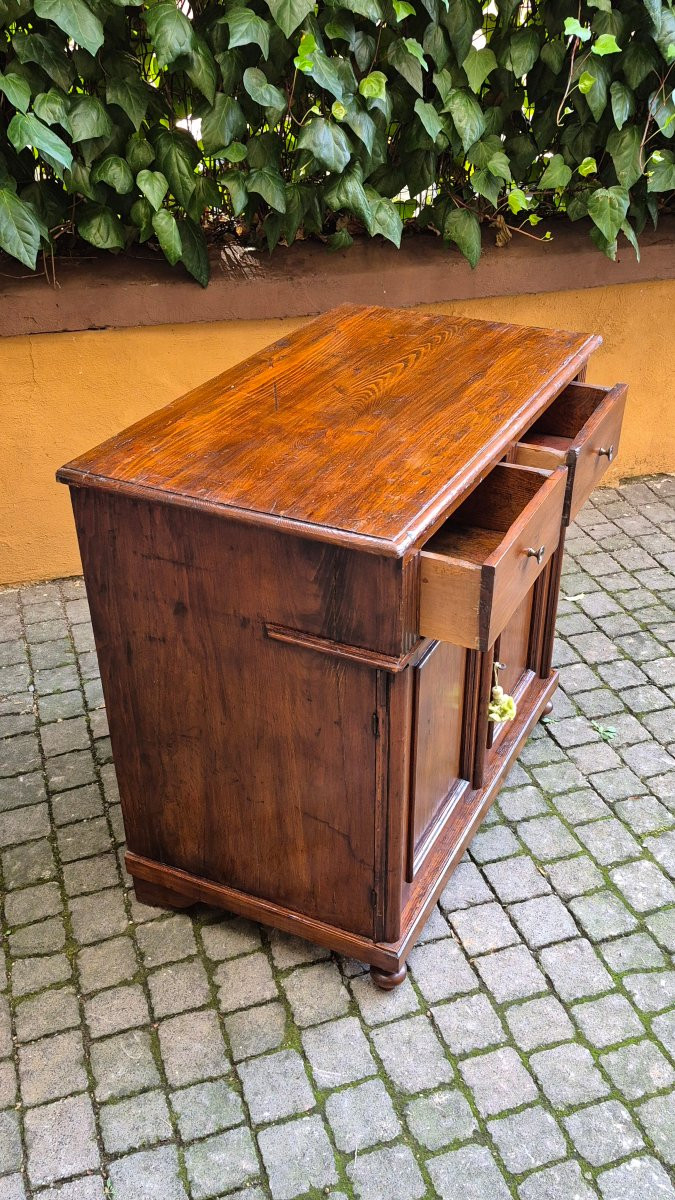 Small Antique Pine Sideboard From The 19th Century-photo-3