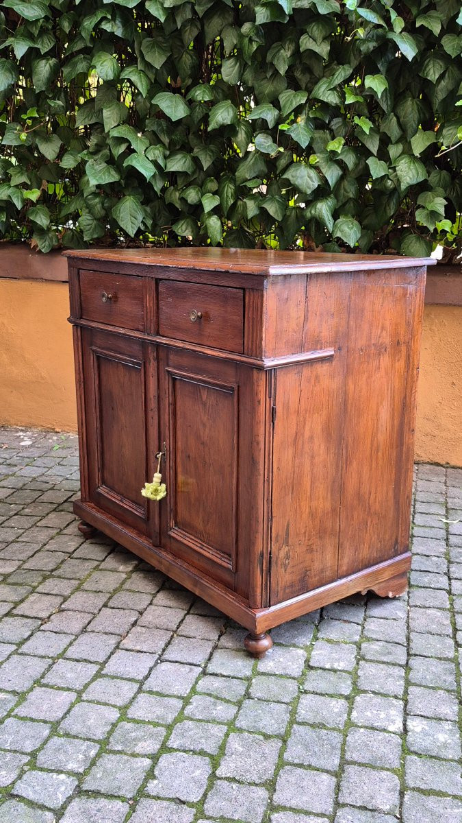 Small Antique Pine Sideboard From The 19th Century-photo-4