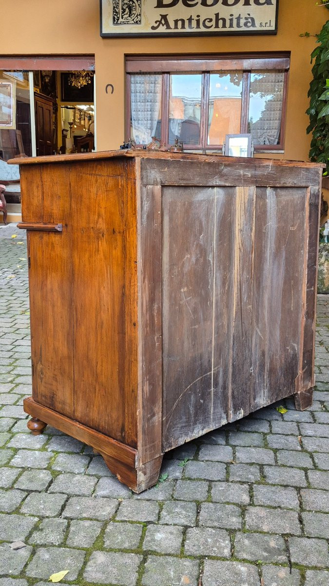 Small Antique Pine Sideboard From The 19th Century-photo-4