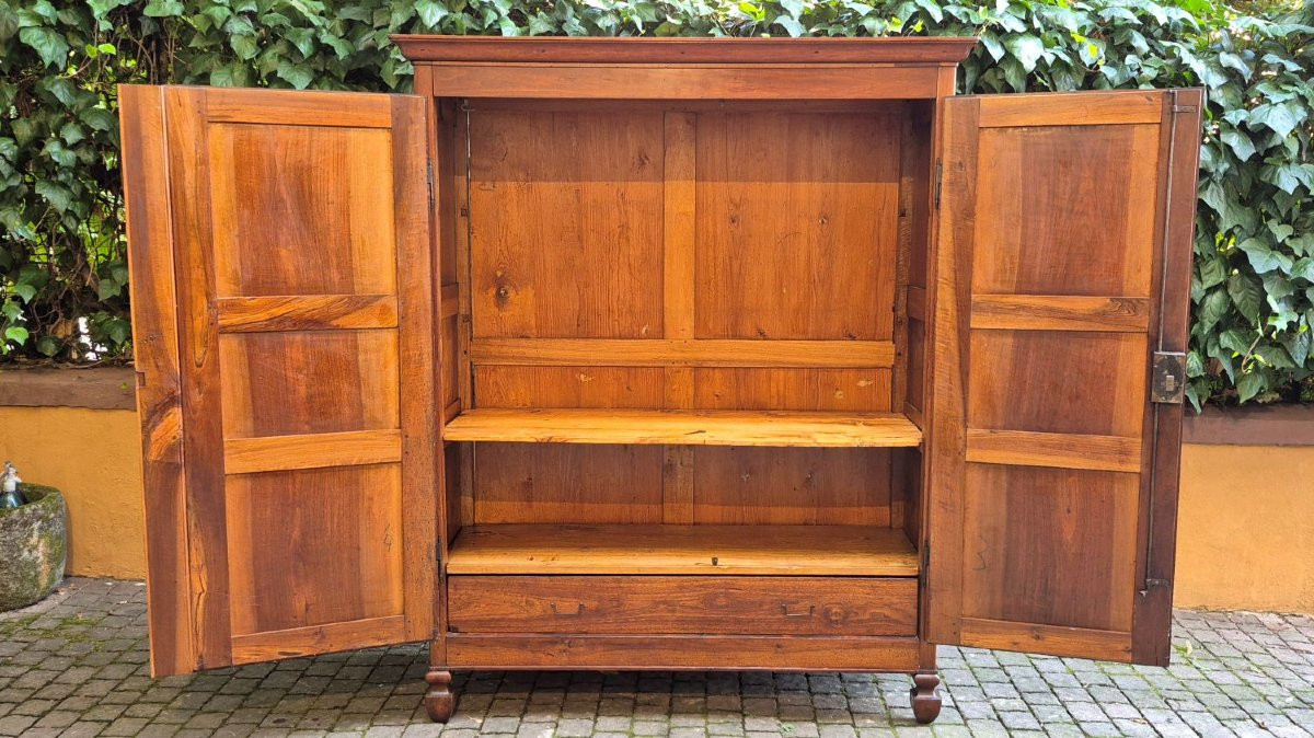 Armoire ancienne lombarde en noyer du XIXe siècle-photo-4