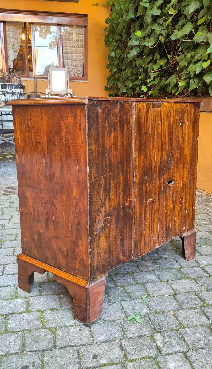 Small Antique English Chest Of Drawers With Thread And Root-photo-3