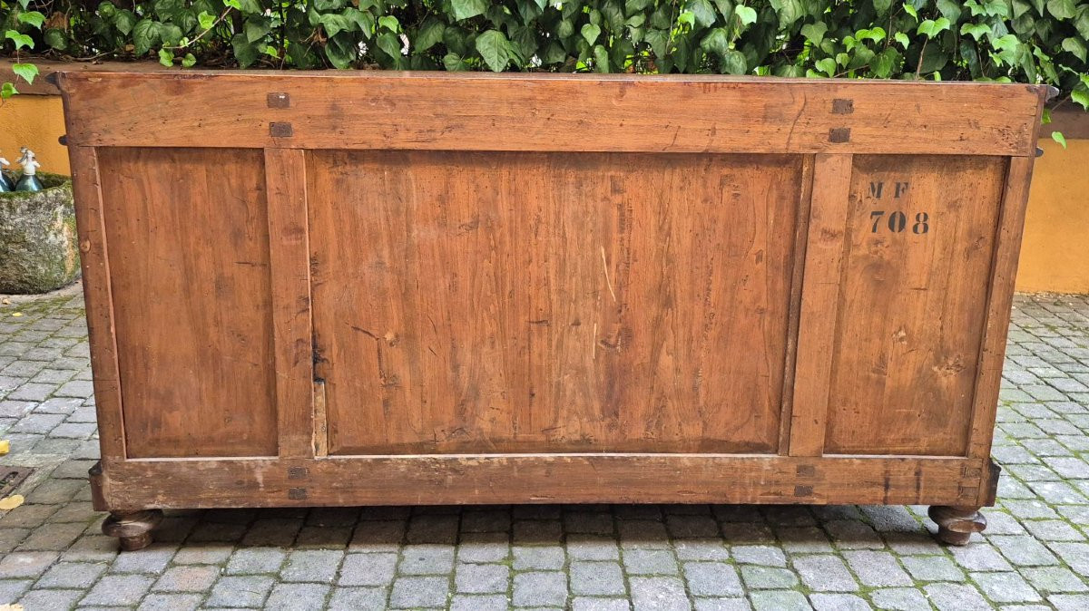 Antique 4-door Sideboard With Wavy Edges-photo-6
