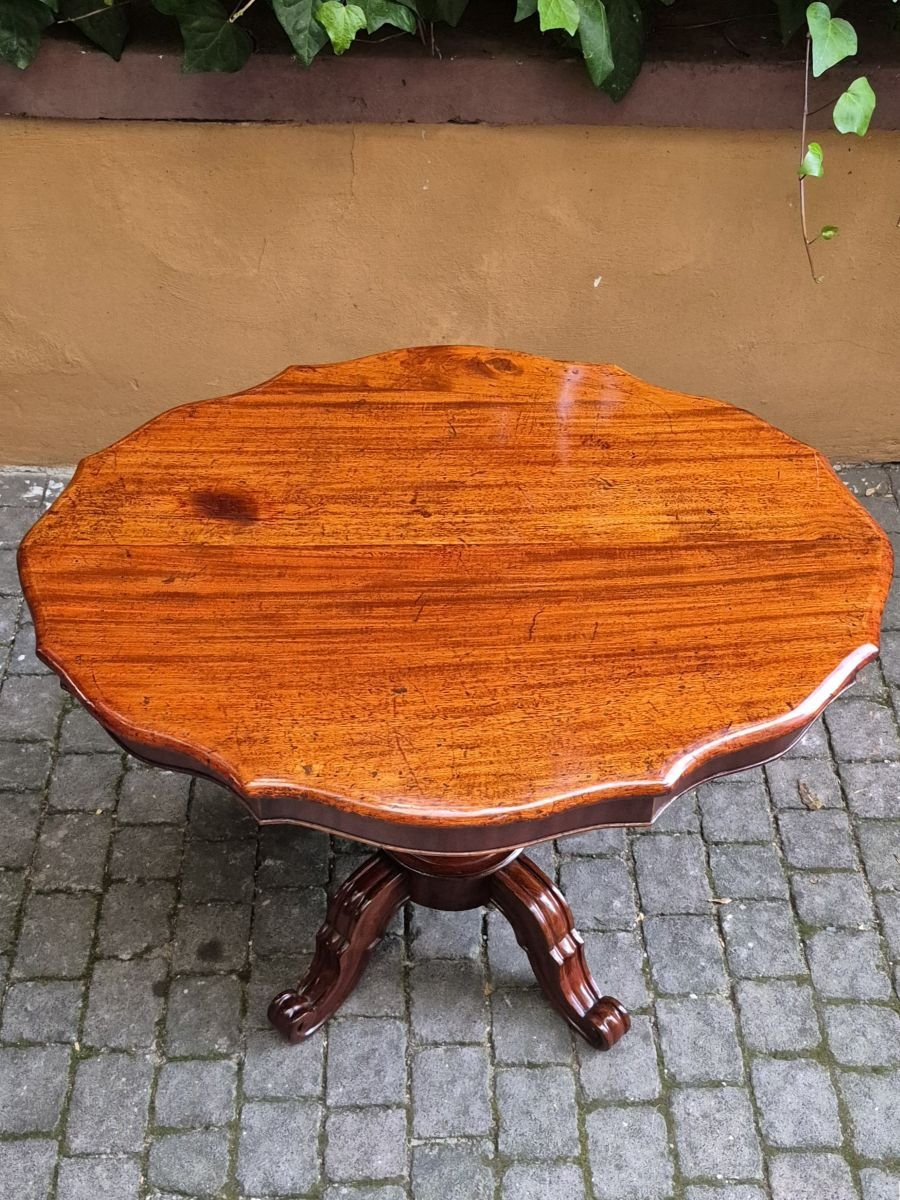 Antique Louis Philippe Mahogany Living Room Table-photo-2