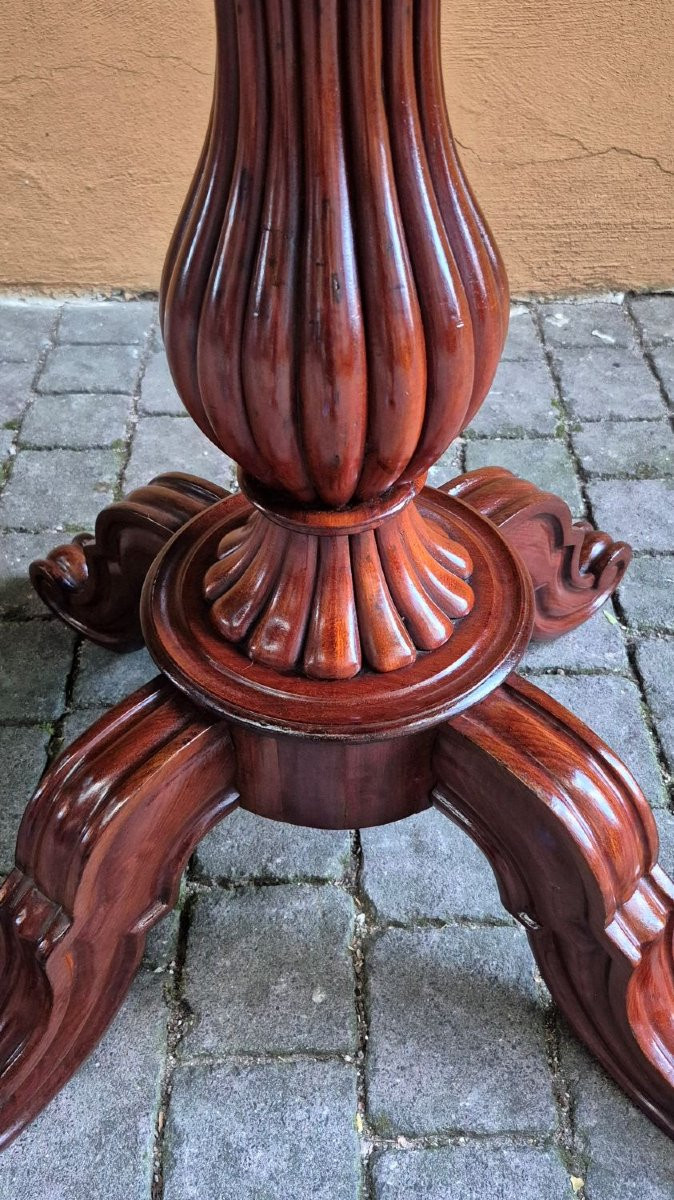 Antique Louis Philippe Mahogany Living Room Table-photo-3