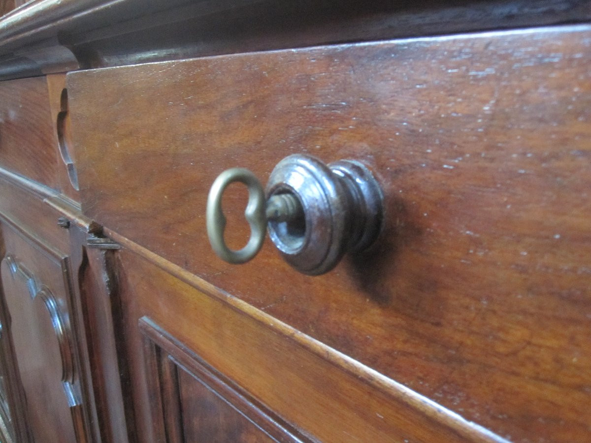 Antique Piedmontese Double-body Sacristy Sideboard-photo-4