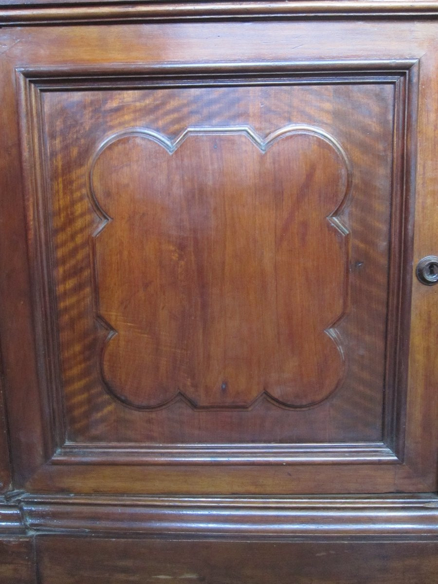 Antique Piedmontese Double-body Sacristy Sideboard-photo-2