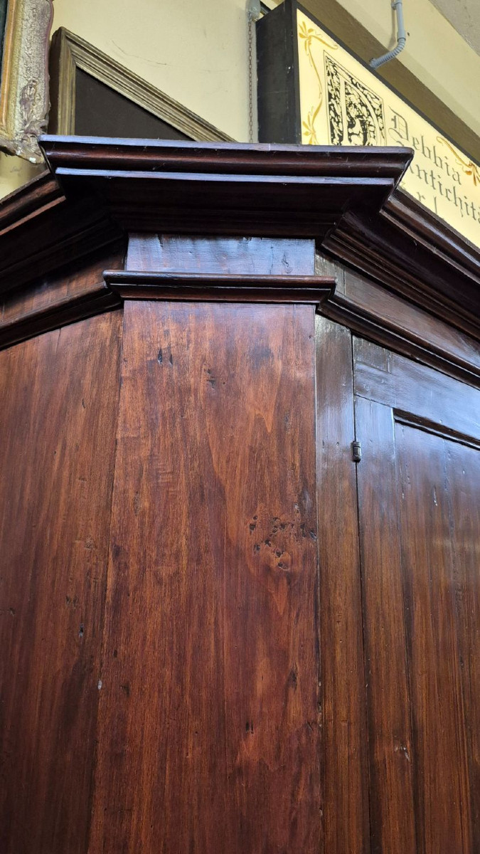 Buffet de sacristie ancien à double corps de Modène-photo-4