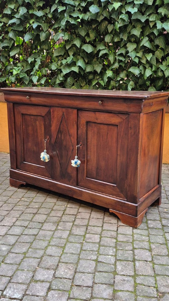 Buffet ancien Louis-Philippe Capucin en noyer-photo-5