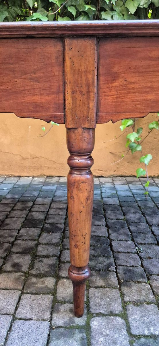 Longue table ancienne en merisier de la région des Marches, à 6 pieds-photo-2